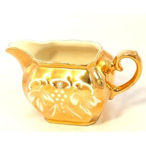 Sadler England Cube Gold Luster Grape Leaves Porcelain Creamer Replacement